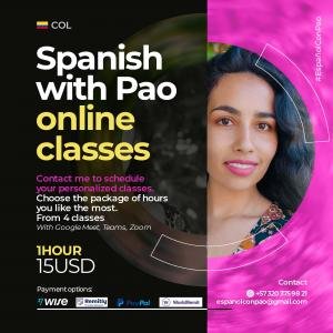 PERSONALIZED SPANISH CLASSES WITH COLOMBIAN NATIVE SPEAKER