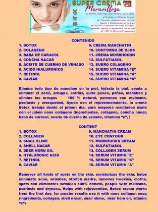 Botox Súper Crema Maravillosa